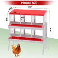 Nid d'œufs poules métal 2 niveaux avec plateau de collecte amovible – Couleur Red 6grid with leg