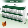 Nid d'œufs poules métal 2 niveaux avec plateau de collecte amovible – Couleur Green 10grid no leg