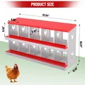 Nid d'œufs poules métal 2 niveaux avec plateau de collecte amovible – Couleur Red 10grid no leg