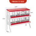 Nid d'œufs poules métal 2 niveaux avec plateau de collecte amovible – Couleur Red 8grid with leg
