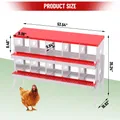 Nid d'œufs poules métal 2 niveaux avec plateau de collecte amovible – Couleur Red 10grid with leg