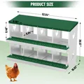 Nid d'œufs poules métal 2 niveaux avec plateau de collecte amovible – Couleur Green 8grid no leg