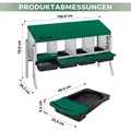 Nid de ponte poules métal pliable 4 compartiments avec pieds – 8