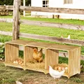 Nid de poule en bois à 3 compartiments pour ponte – 4