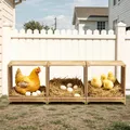 Nid de poule en bois à 3 compartiments pour ponte – 5