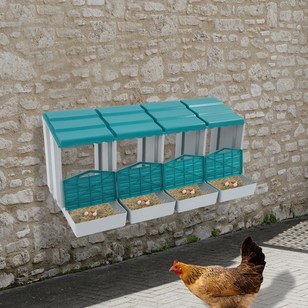 Nid de poules 4 compartiments avec collecteur d'œufs
