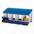 Nid poule métal 4 trous avec bac de ramassage facile – Couleur blue