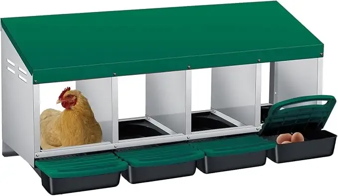 Nid poule métal 4 trous avec bac de ramassage facile