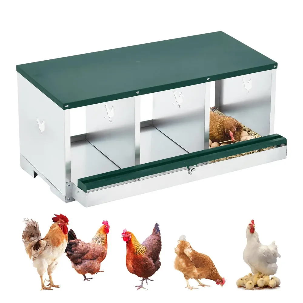 Nid poules 3 à 8 compartiments deux niveaux avec grands aérations