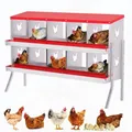 Nid poules 6 à 10 compartiments avec perchoir et couvercle – 7