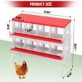Nid poules 6 à 10 compartiments avec perchoir et couvercle – Couleur 8 (8)