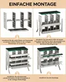 Nid poules acier galvanisé 6 compartiments avec collecte œufs – 6