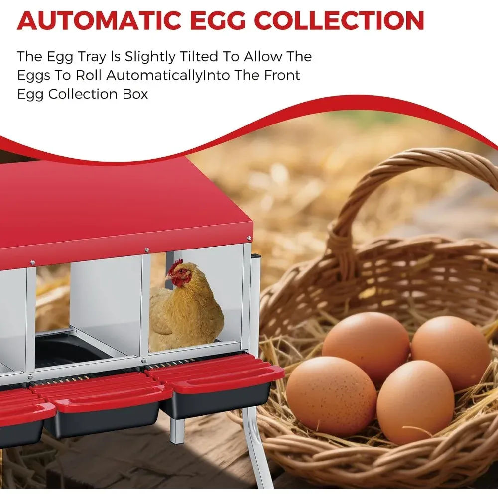 Nid poules automatique 4 compartiments avec collecte œufs