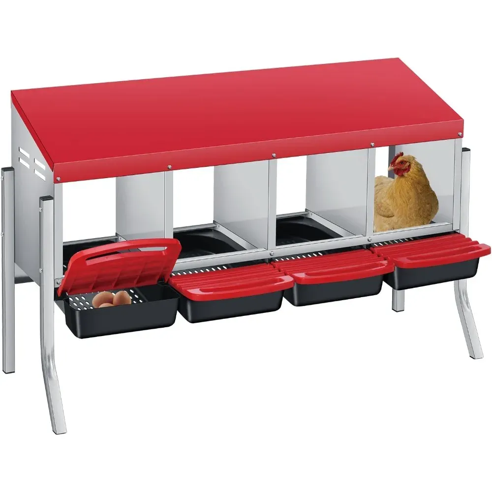 Nid poules automatique 4 compartiments avec collecte œufs