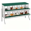 Nid poules métal galvanisé 6 ou 10 compartiments avec plateau – Couleur 10 Compartments