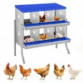Nid poules métal galvanisé 6 ou 10 compartiments avec plateau – Couleur 6 Compartments with Stand