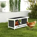 Nidification bois poules 2 compartiments toit asphalte 66 cm – 2