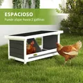 Nidification bois poules 2 compartiments toit asphalte 66 cm – 4