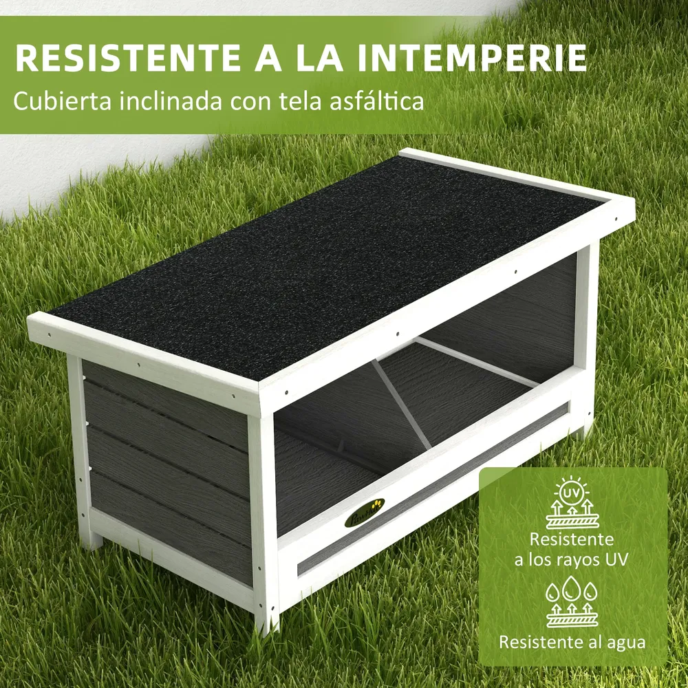 Nidification bois poules 2 compartiments toit asphalte 66 cm