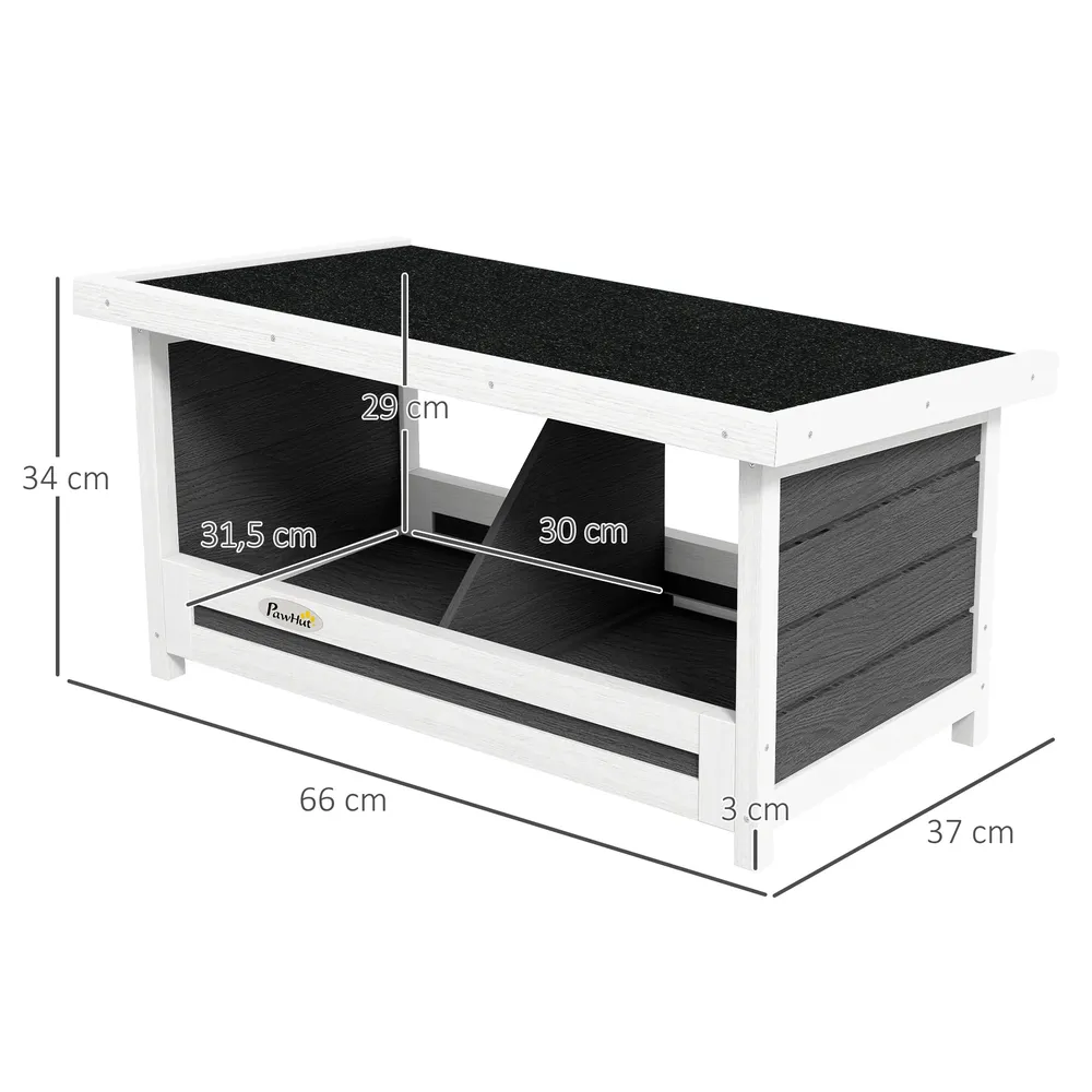 Nidification bois poules 2 compartiments toit asphalte 66 cm