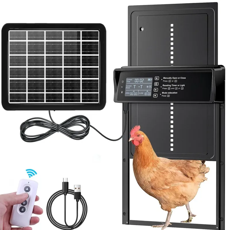 Ouvre-porte automatique poulailler solaire télécommande
