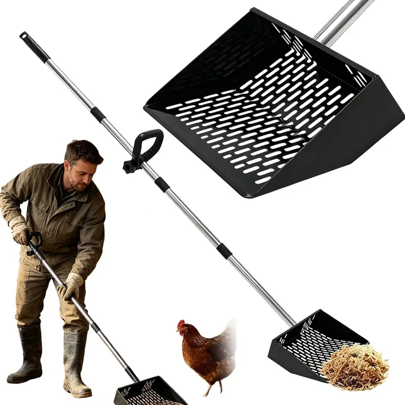 Pelle à fumier de poulet réglable 3 longueurs pour nettoyage