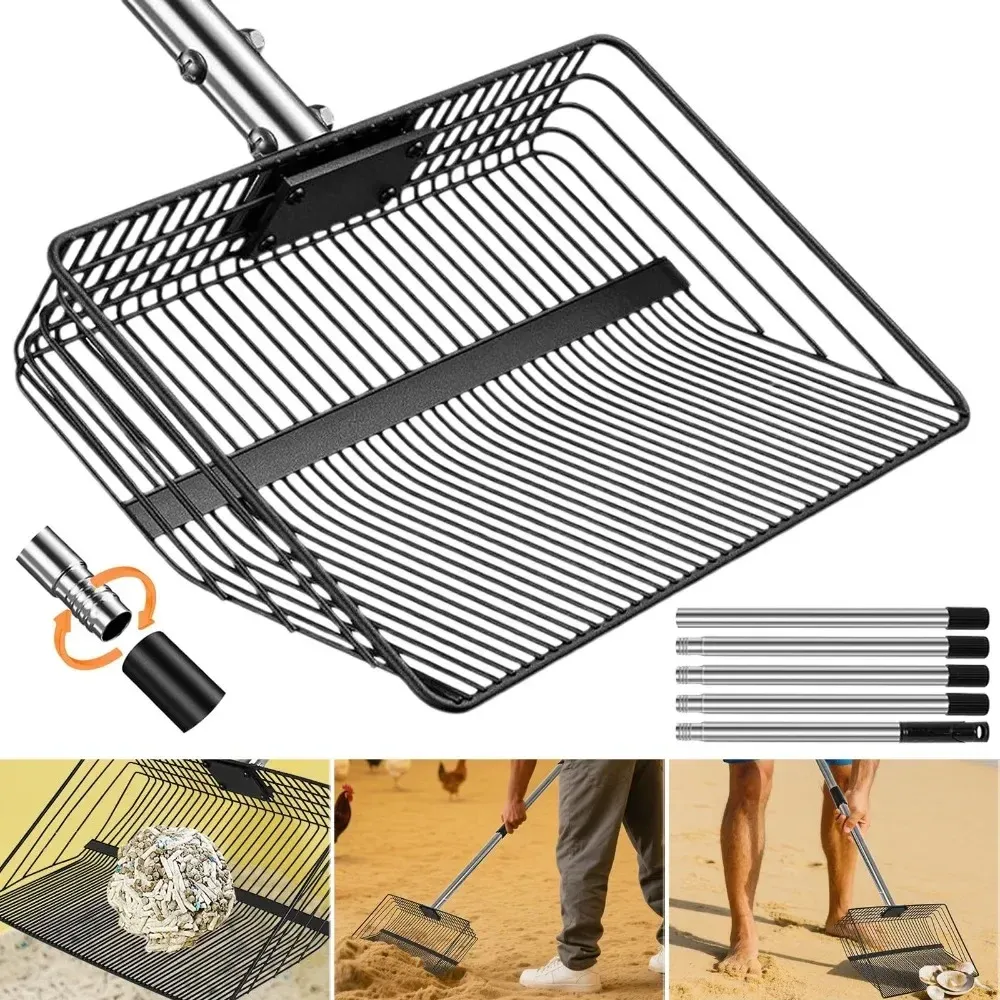 Pelle à fumier portable 3-en-1 à manche réglable