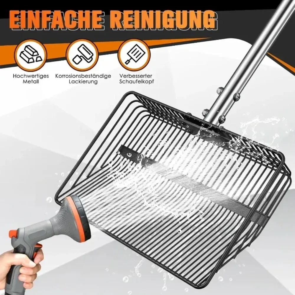 Pelle à fumier portable 3-en-1 à manche réglable