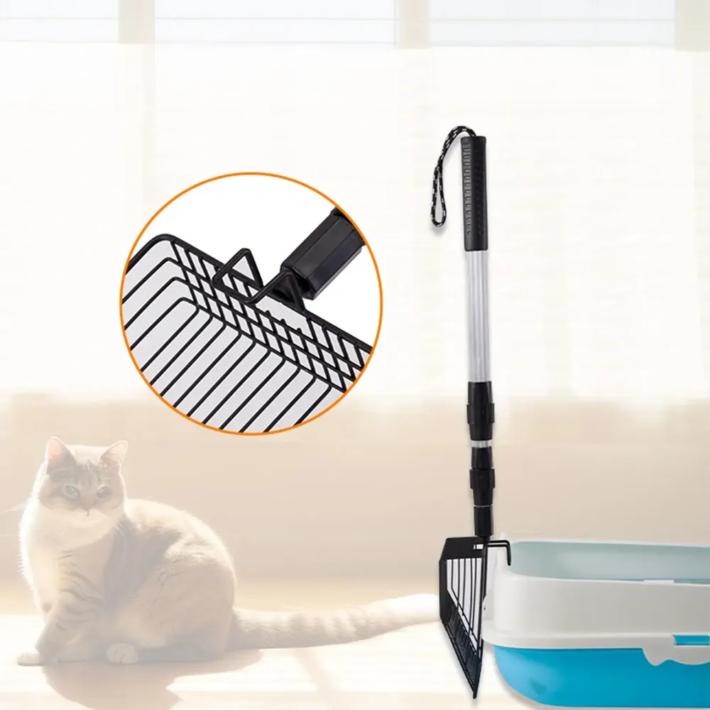 Pelle à litière extensible à tamisage métallique