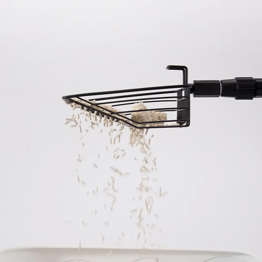 Pelle à litière extensible à tamisage métallique