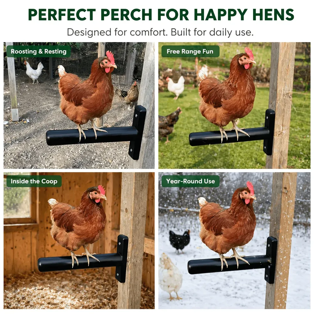 Perchoir mural poules imprimé 3D support suspendu robuste