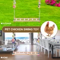 Perchoir poules bois naturel avec balançoire et échelle – 5
