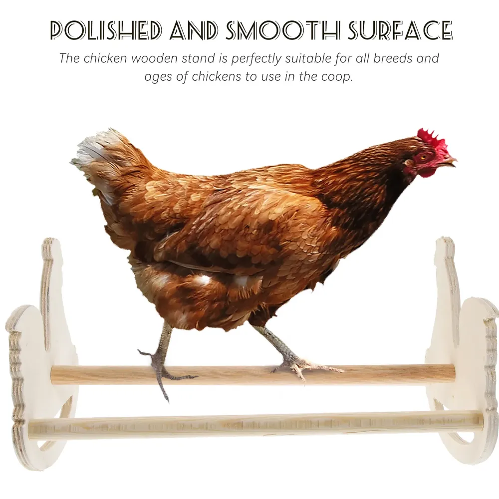 Perchoir poulets bois naturel barre de repos résistant morsure