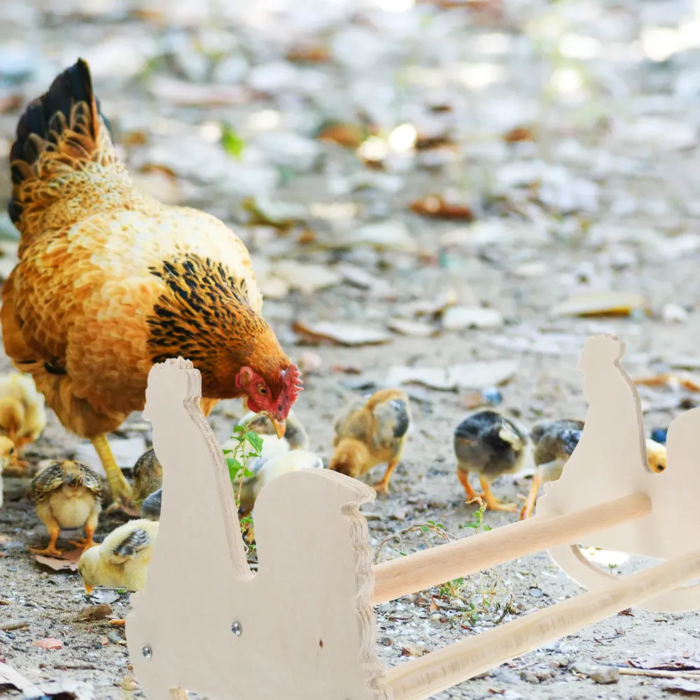 Perchoir poulets bois naturel barre de repos résistant morsure
