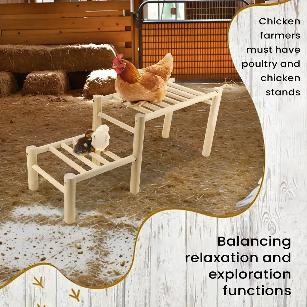 Perchoir poulets bois sûr et robuste pour jardin et ferme