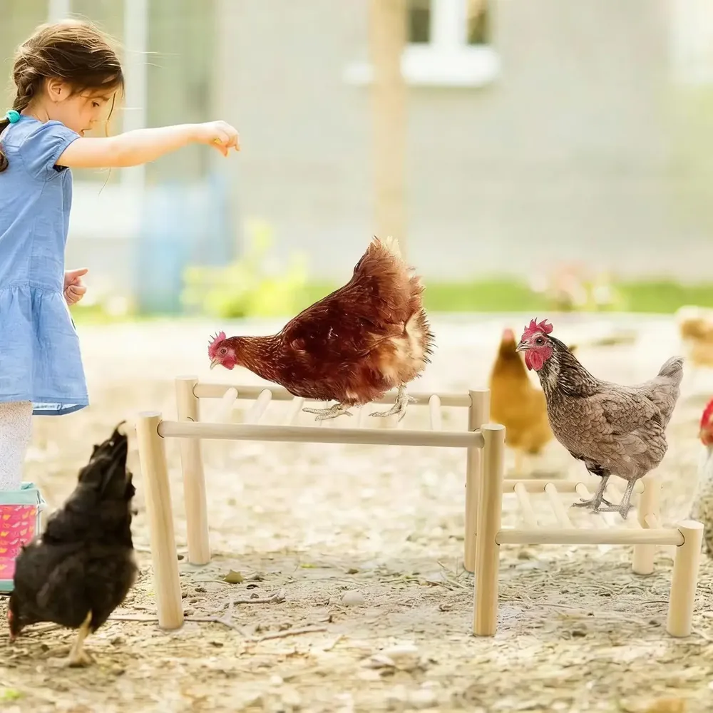 Perchoir poulets bois sûr et robuste pour jardin et ferme