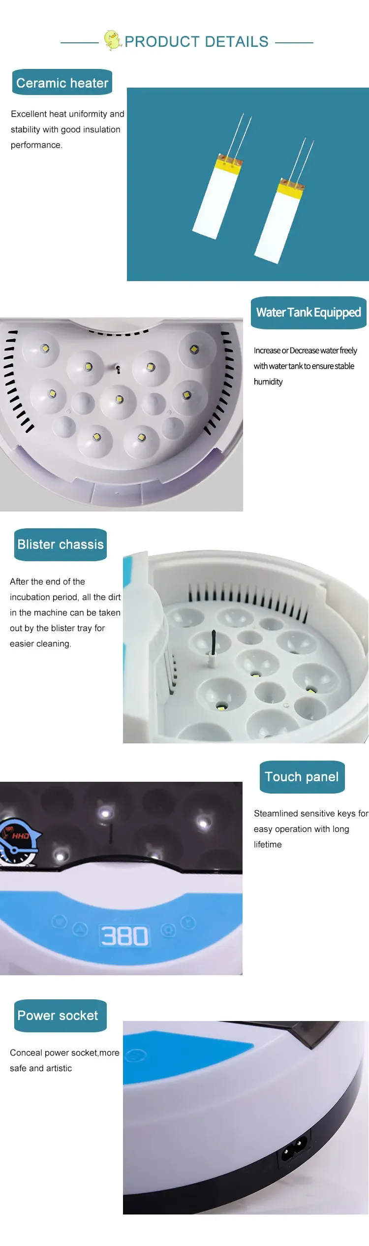 Petit incubateur automatique température constante domestique