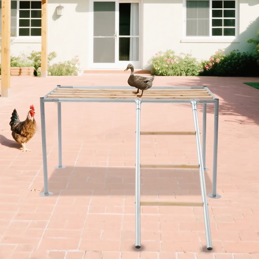 Plateforme de repos poulets 105 cm avec échelle pour 10 poulets