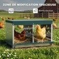 Pondoir à poules 2 emplacements en acier imperméable – 3
