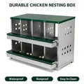 Pondoir à poules 2 niveaux 8 compartiments métal collecte œufs – 2