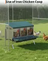 Pondoir poules acier galvanisé 3 compartiments avec plateau récupération – 8