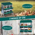 Pondoir poules acier galvanisé 6 trous avec plateau amovible – 8