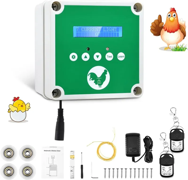 Porte automatique poulailler 3 modes alimentation solaire