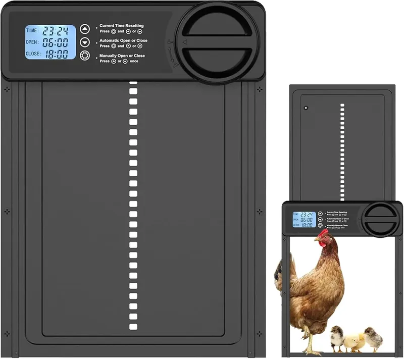 Porte automatique poulailler aluminium minuterie intelligente