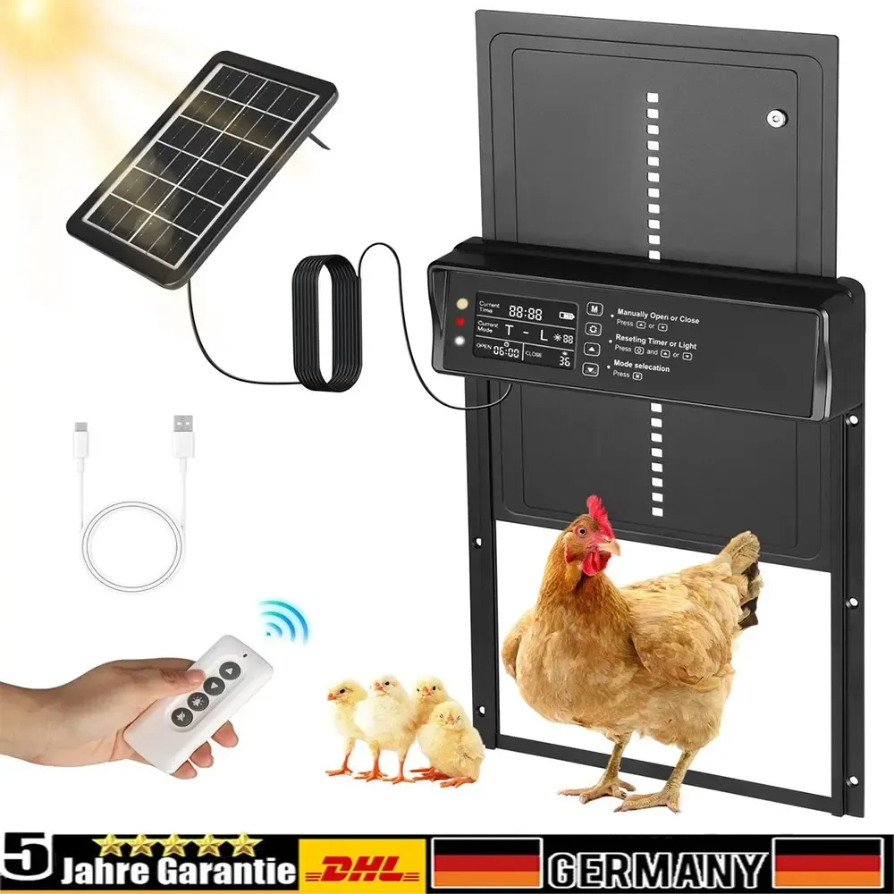 Porte automatique poulailler avec minuterie et télécommande
