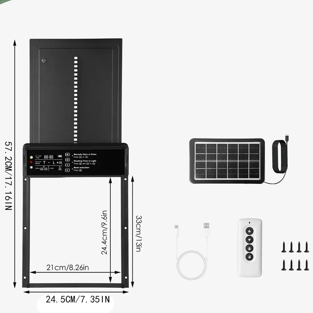 Porte automatique poulailler avec minuterie et télécommande