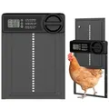 Porte automatique poulailler batterie minuterie écran LCD – Couleur black