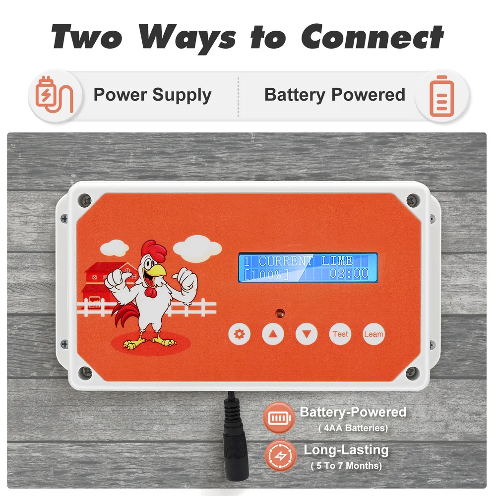 Porte automatique poulailler électrique 3 kg minuterie