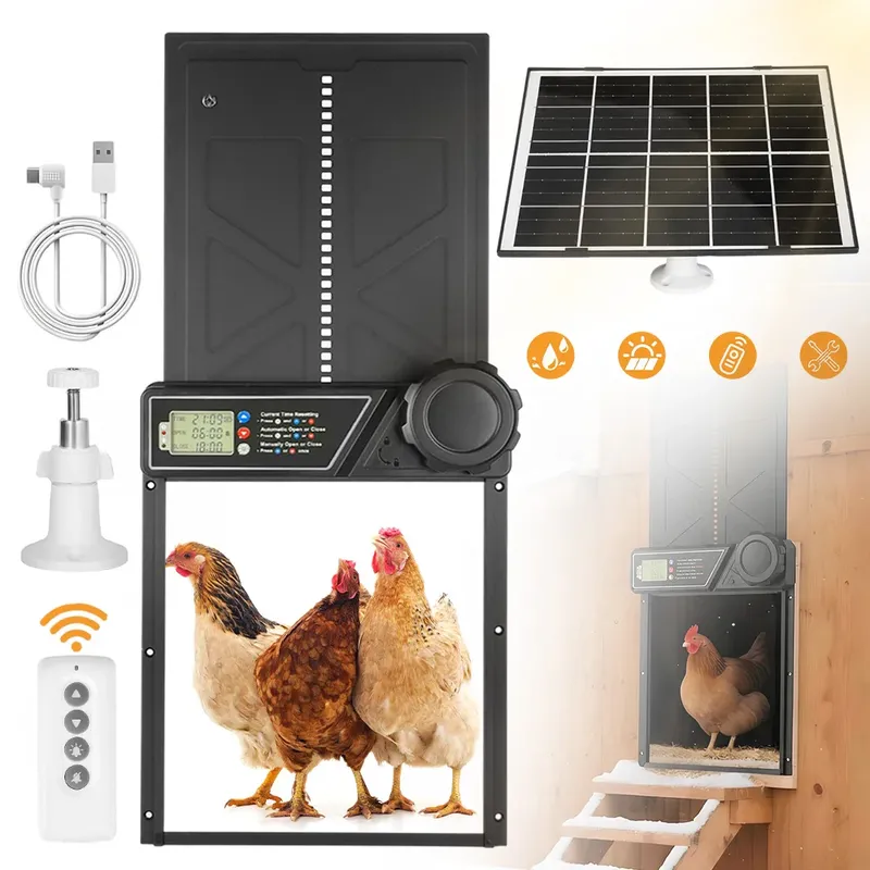 Porte automatique poulailler énergie solaire pour ferme