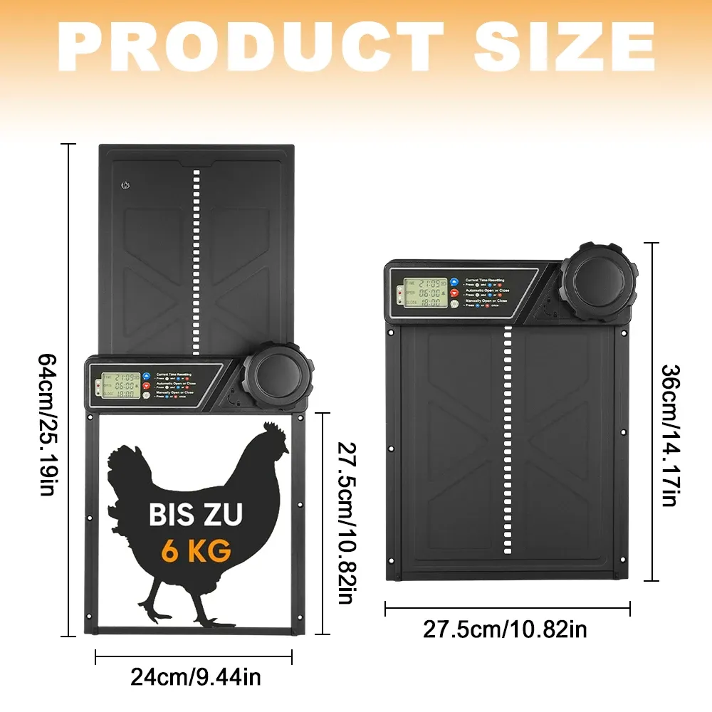 Porte automatique poulailler énergie solaire pour ferme